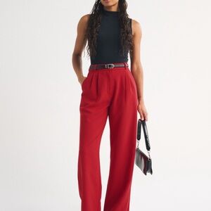 Abercrombie & Fitch Curve Love Sloane Tailored Wide Leg Pant